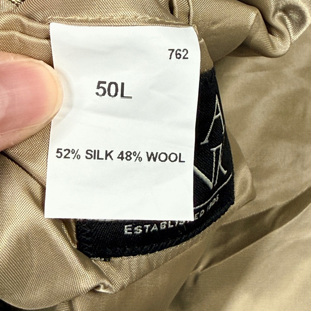 Jos. A. Bank Sport Coat Mens 50L Tan Silk Wool Executive Collection Blazer - Picture 9 of 12